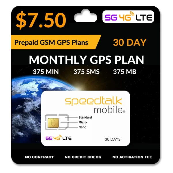 $7.50 A Month GPS Tracker Plan